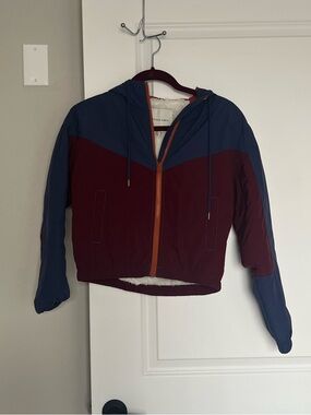 American Eagle Cropped Fleece Windbreaker Jacket